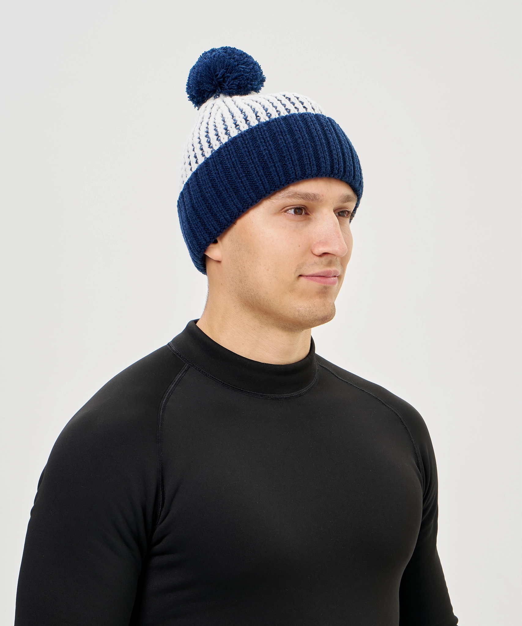 Шапка Nordski Alpine White/Dark Blue