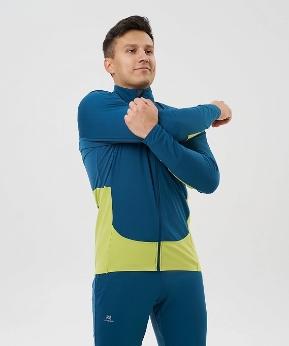 Тренировочная куртка Nordski Race Dark Jeans/Lime