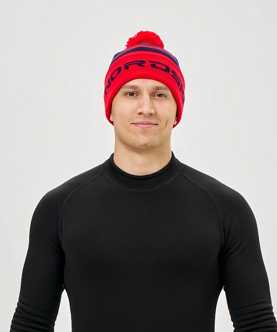 Шапка Nordski Winter Dark Blue/Red