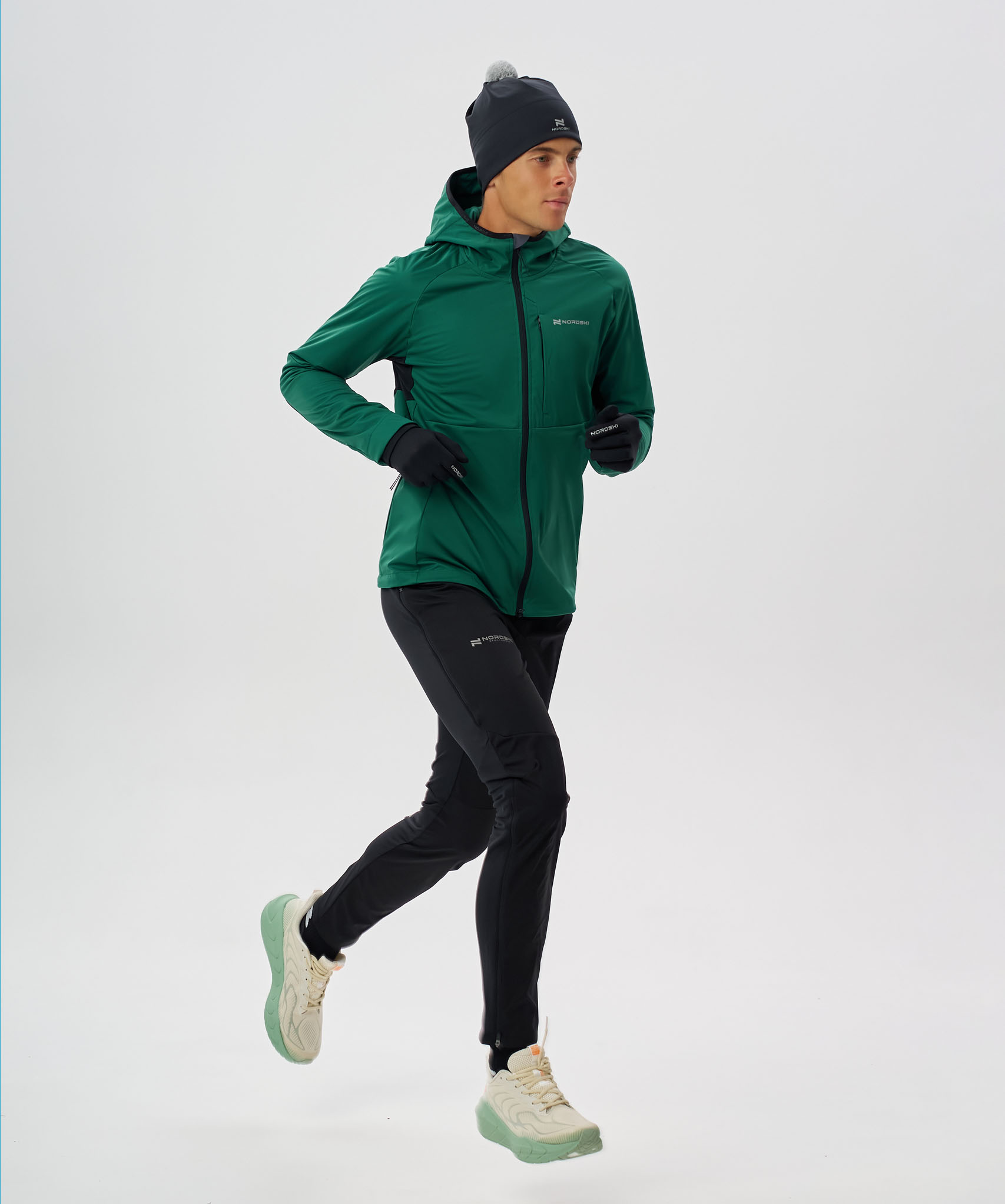 Тренировочная куртка Nordski PRO TOUR HOOD Alpine Green