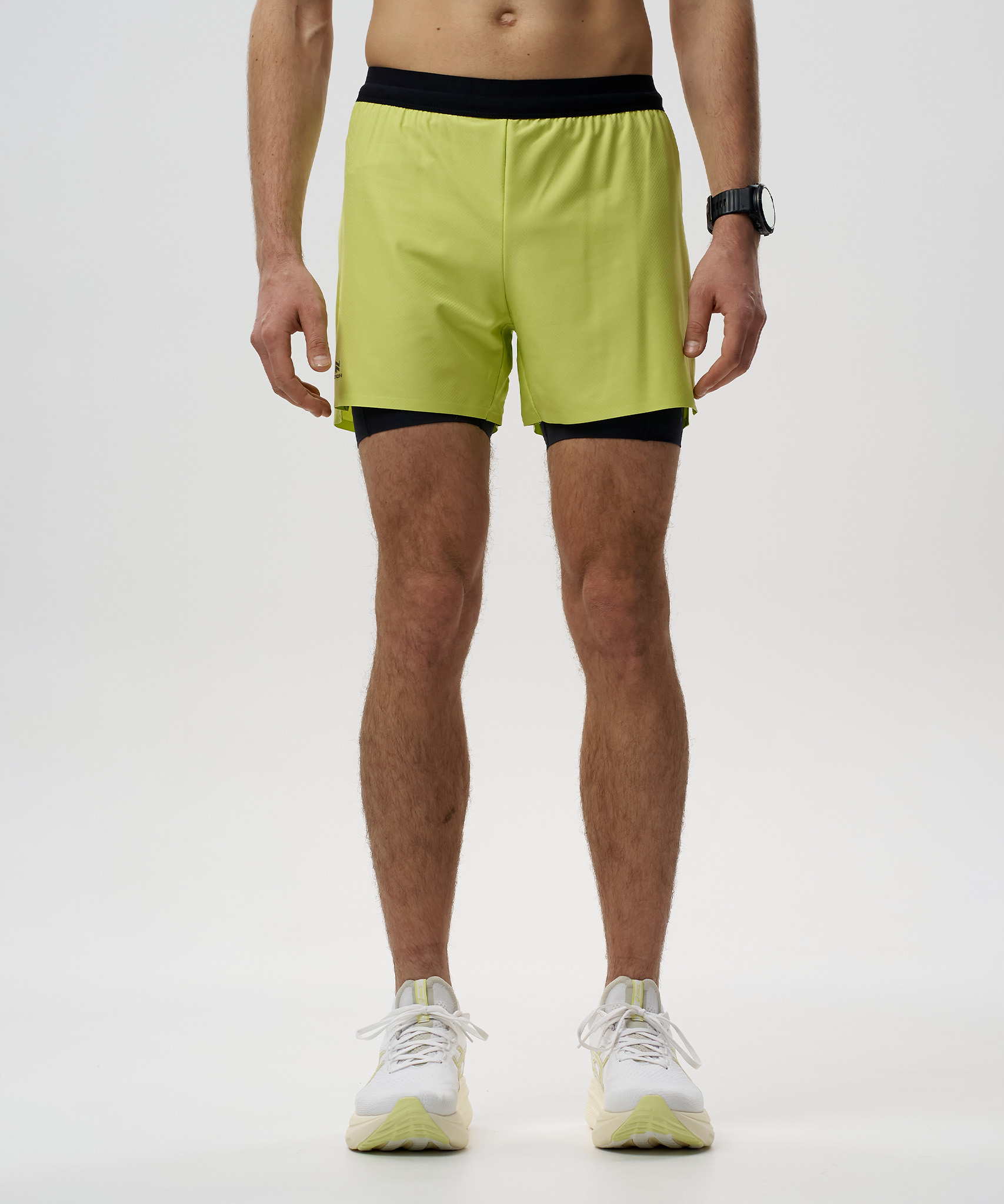 Шорты 2 в 1 Nordski Road Lime/Black