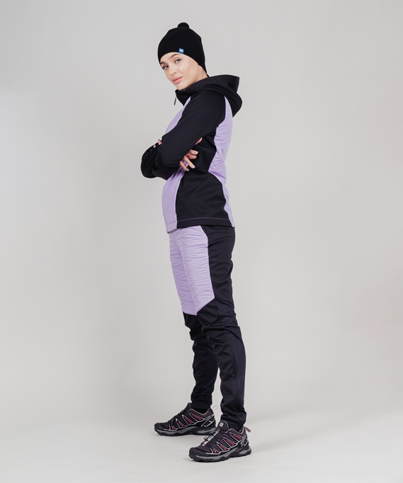 Брюки Nordski Hybrid Warm Black/Lavender W