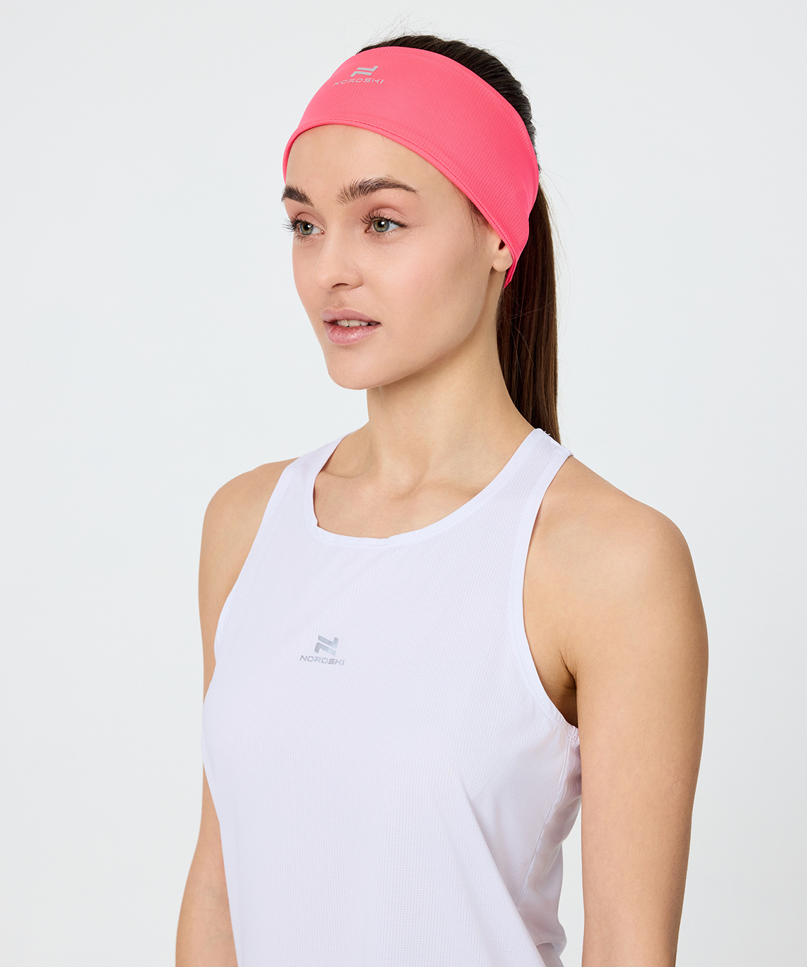 Повязка Nordski Run Neon Pink