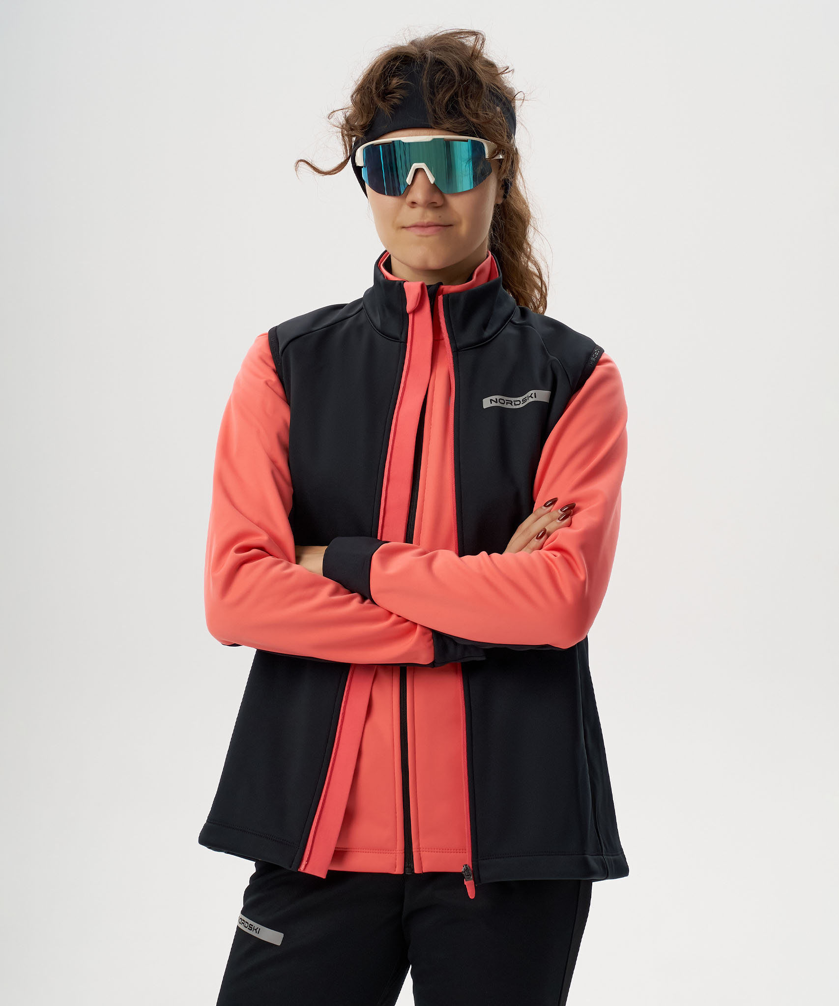 Жилет тренировочный Nordski Core Black/Coral W